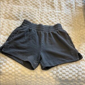 Aerie High Waist Shorts in Dark Gray